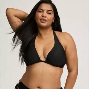 Torrid Black Wireless Halter Swim Bikini Top - NWOT 3